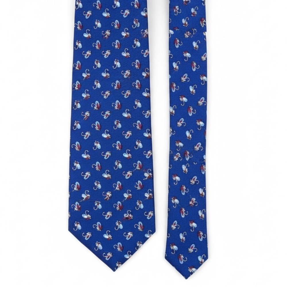 CAPE COD Cobalt Blue Silk Nautical Prep Classic Neck Tie